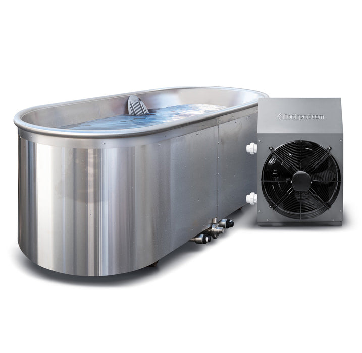 iSteel Stainless Steel Cold Plunge with Remote Turbo Mini Chiller - iCoolsport