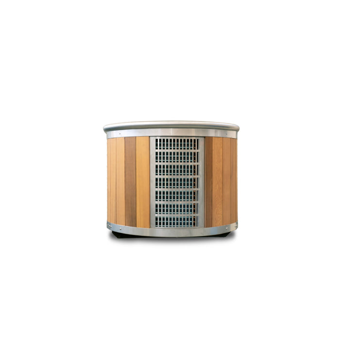 iSteel All-In-One Stainless Steel and Cedar Cold Plunge - iCoolsport