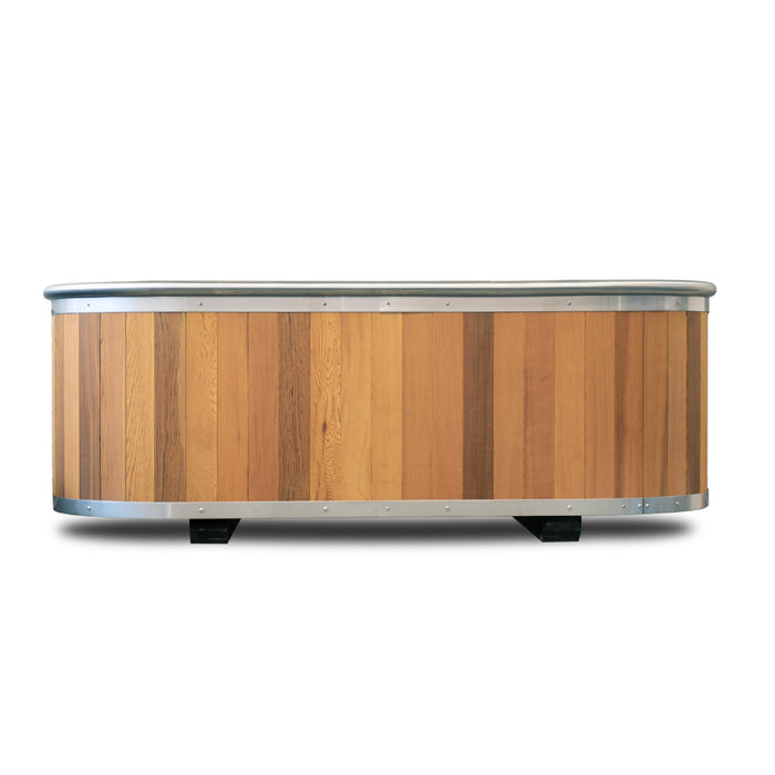 iSteel All-In-One Stainless Steel and Cedar Cold Plunge - iCoolsport