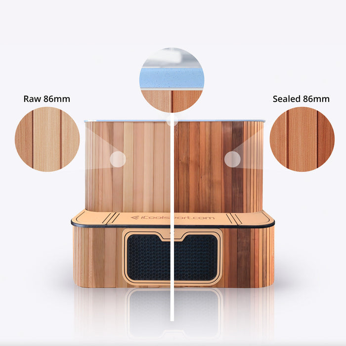 Ultra Cedar with Inbuilt 2kW Heater and External Turbo Mini Chiller 4ºC (39F) to 40ºC (104F) - iCoolsport